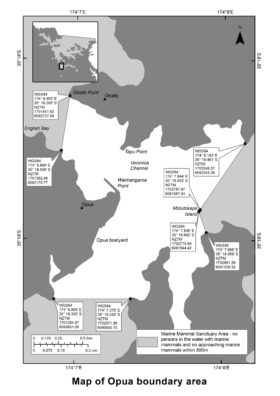 Map of Opua boundary area
